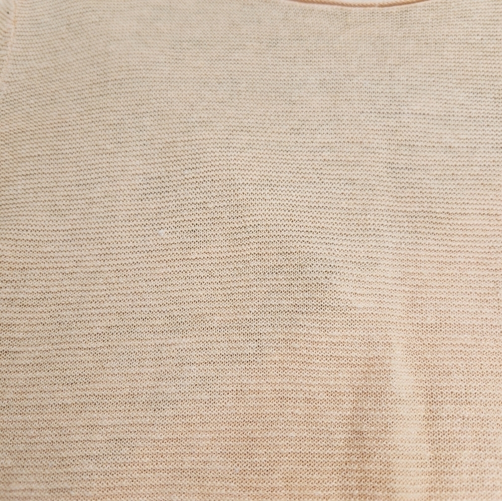 Elieen Fisher Linen Lightweight Sweater Tunic Yellow Size Medium - Picture 3 of 6